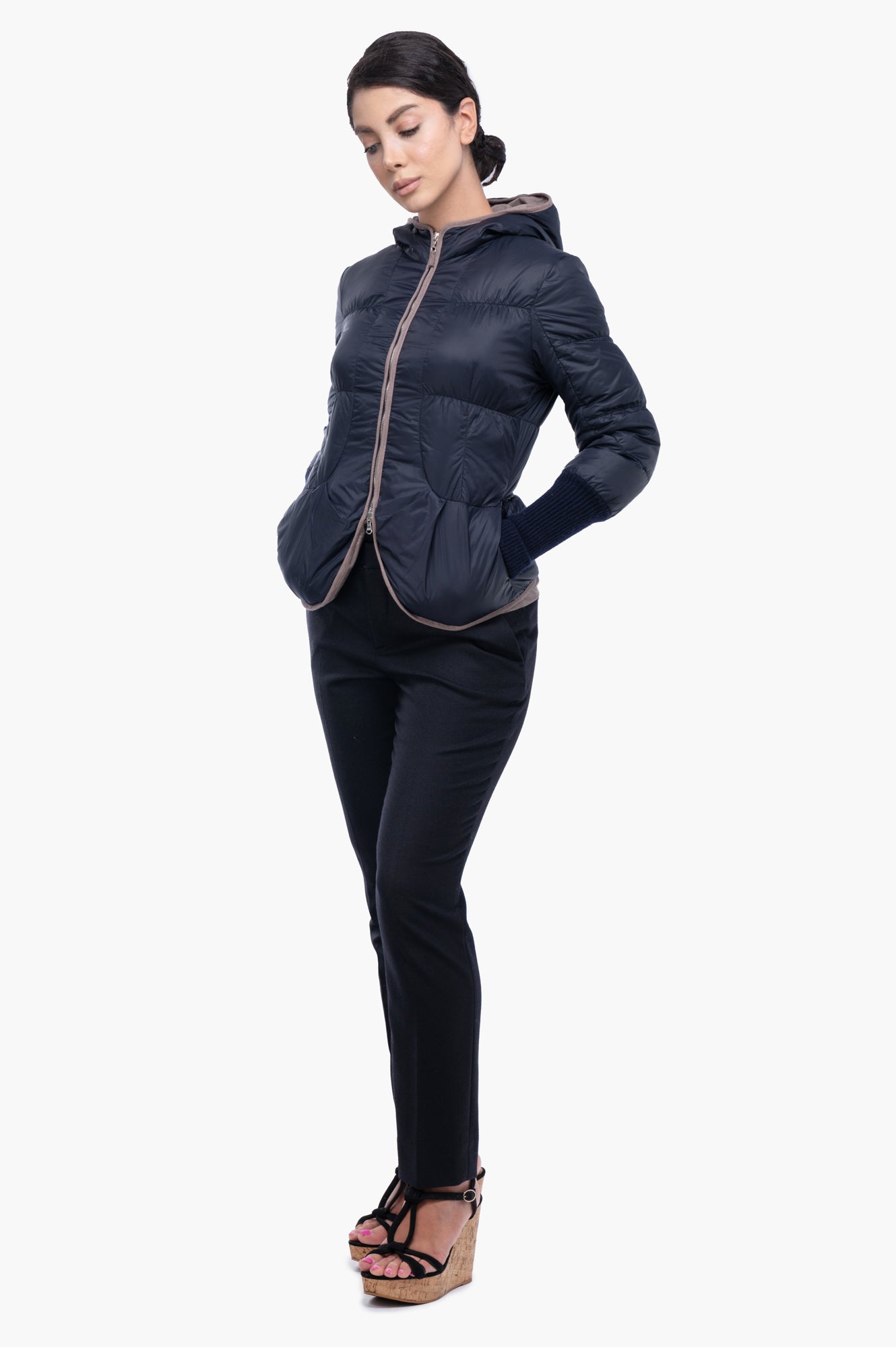 Brunello Cucinelli Black Down Jacket Size 42