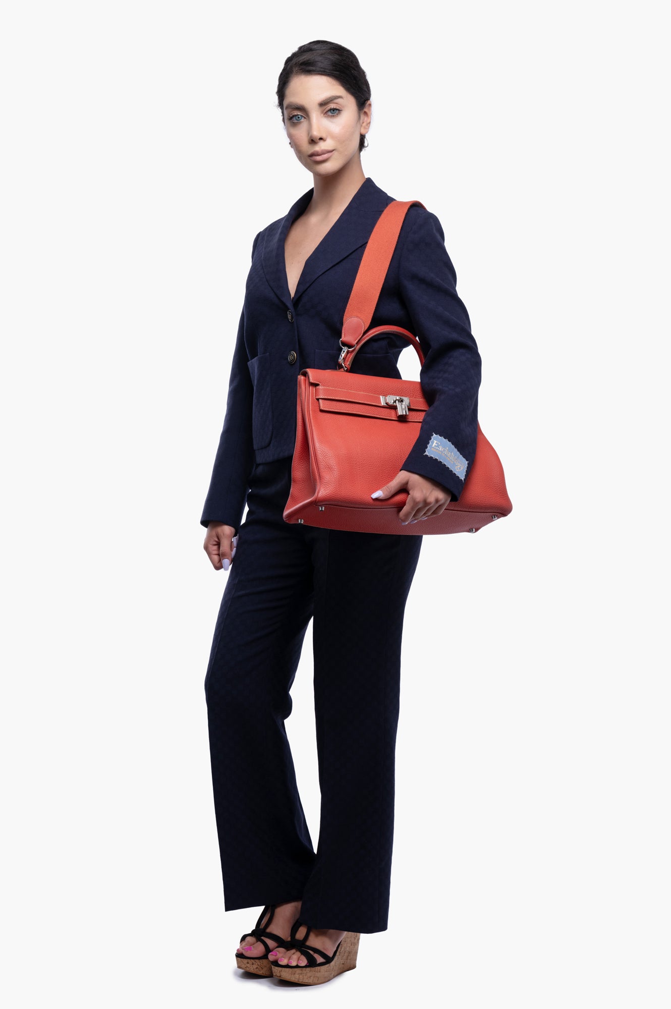 Hermes Kelly 40 Clemence Leather Bag