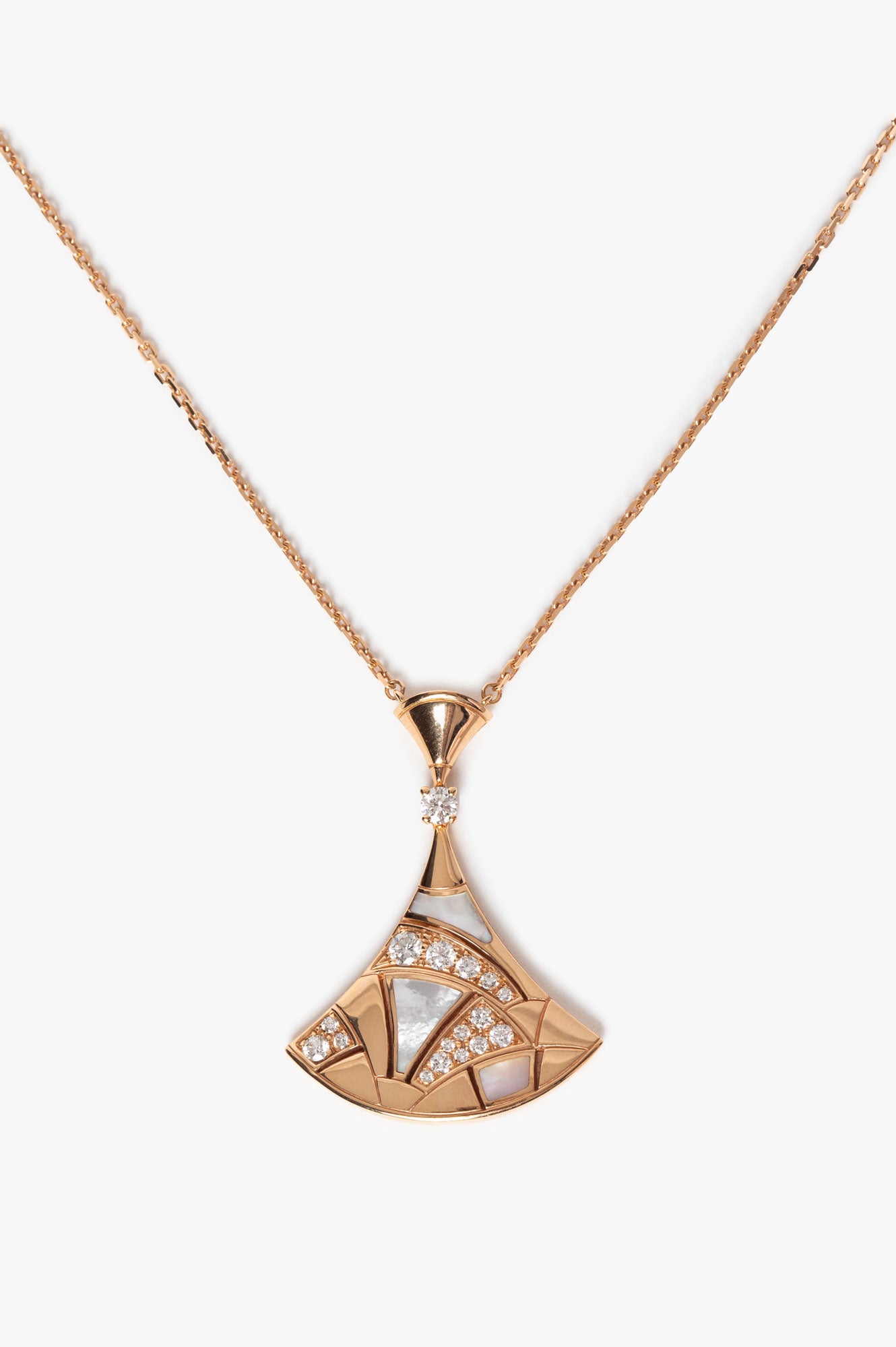 Bvlgari 18k Rose Gold Diamond Divas' Dream Necklace