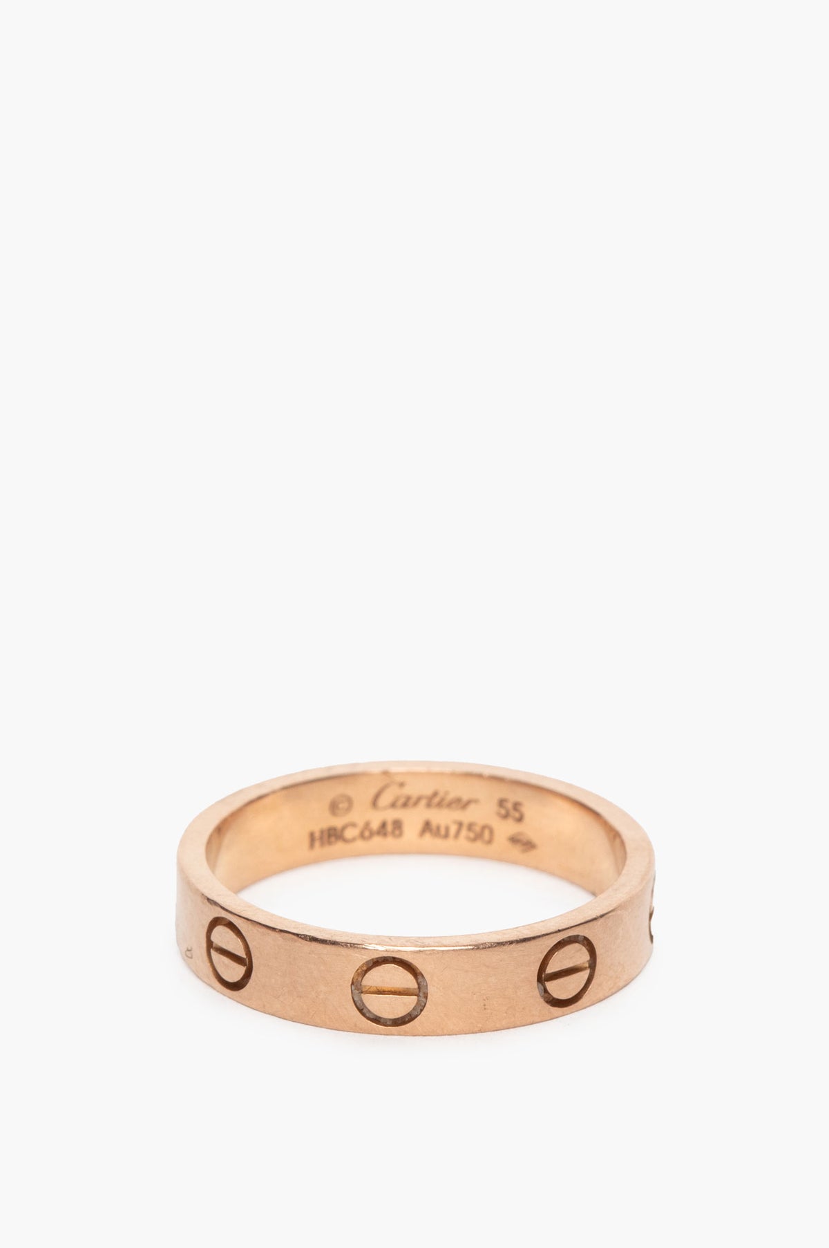 Cartier 18k Rose Gold Small Model LOVE Ring Size 7