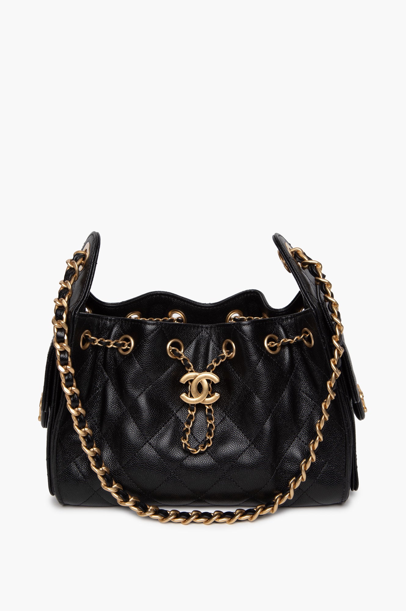 Chanel Black Quilted Caviar Mini 25 Bag