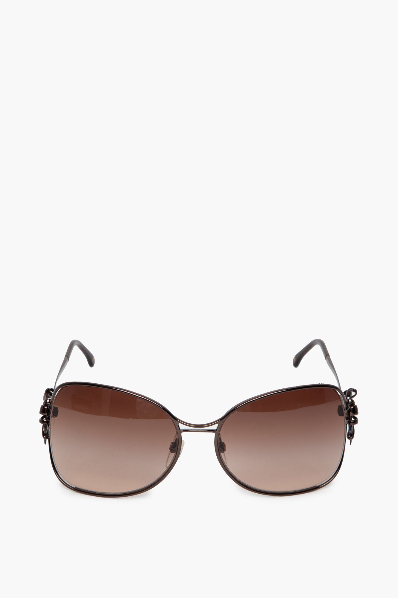 Chanel Ruthenium Metal Bow Accent 4180 Butterfly Sunglasses