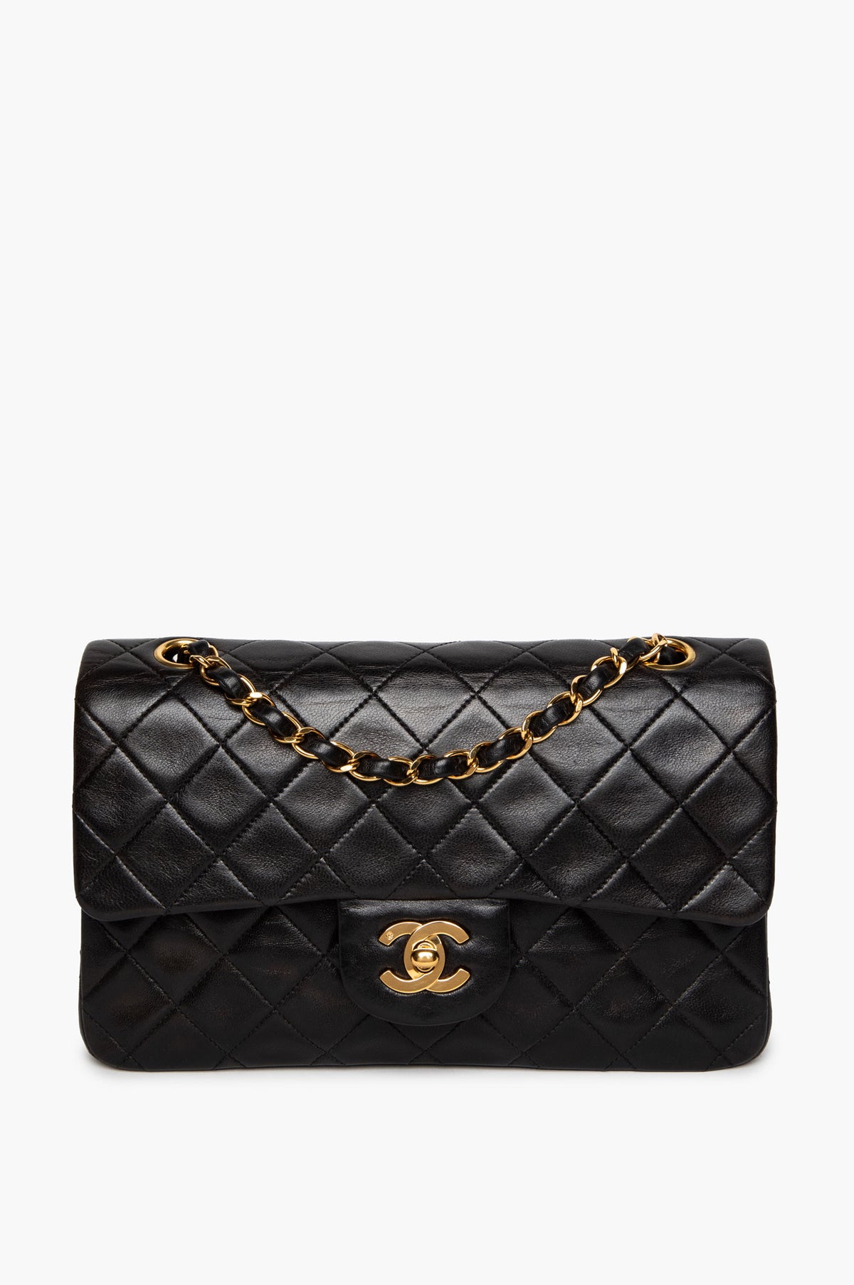 Chanel Vintage Black Lambskin Gold Hardware Bag