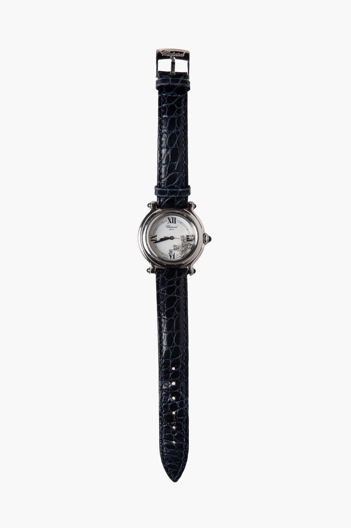 Chopard 32mm Quartz 7 Diamond Happy Sport Watch (1121940/8236)