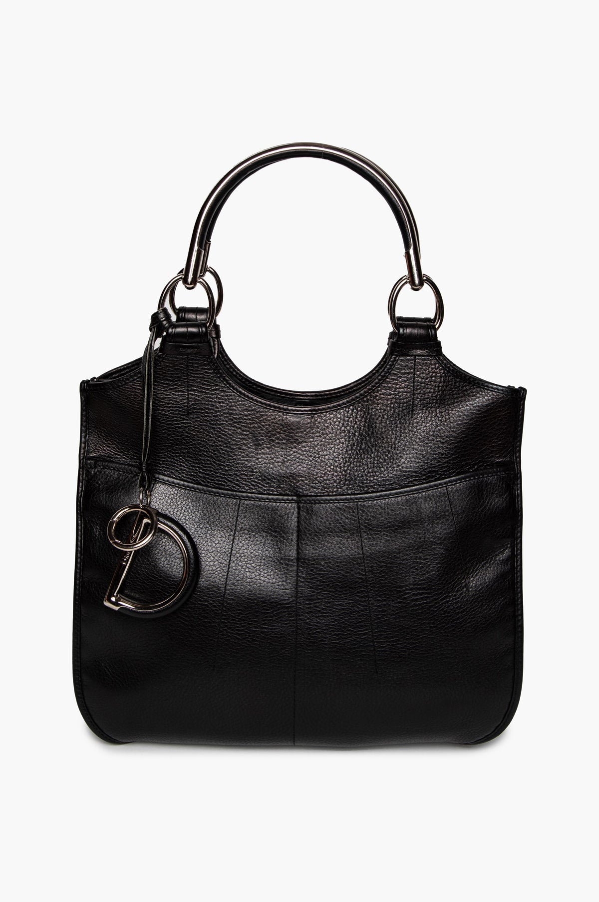 Christian Dior Black Leather 61 Hobo Tote