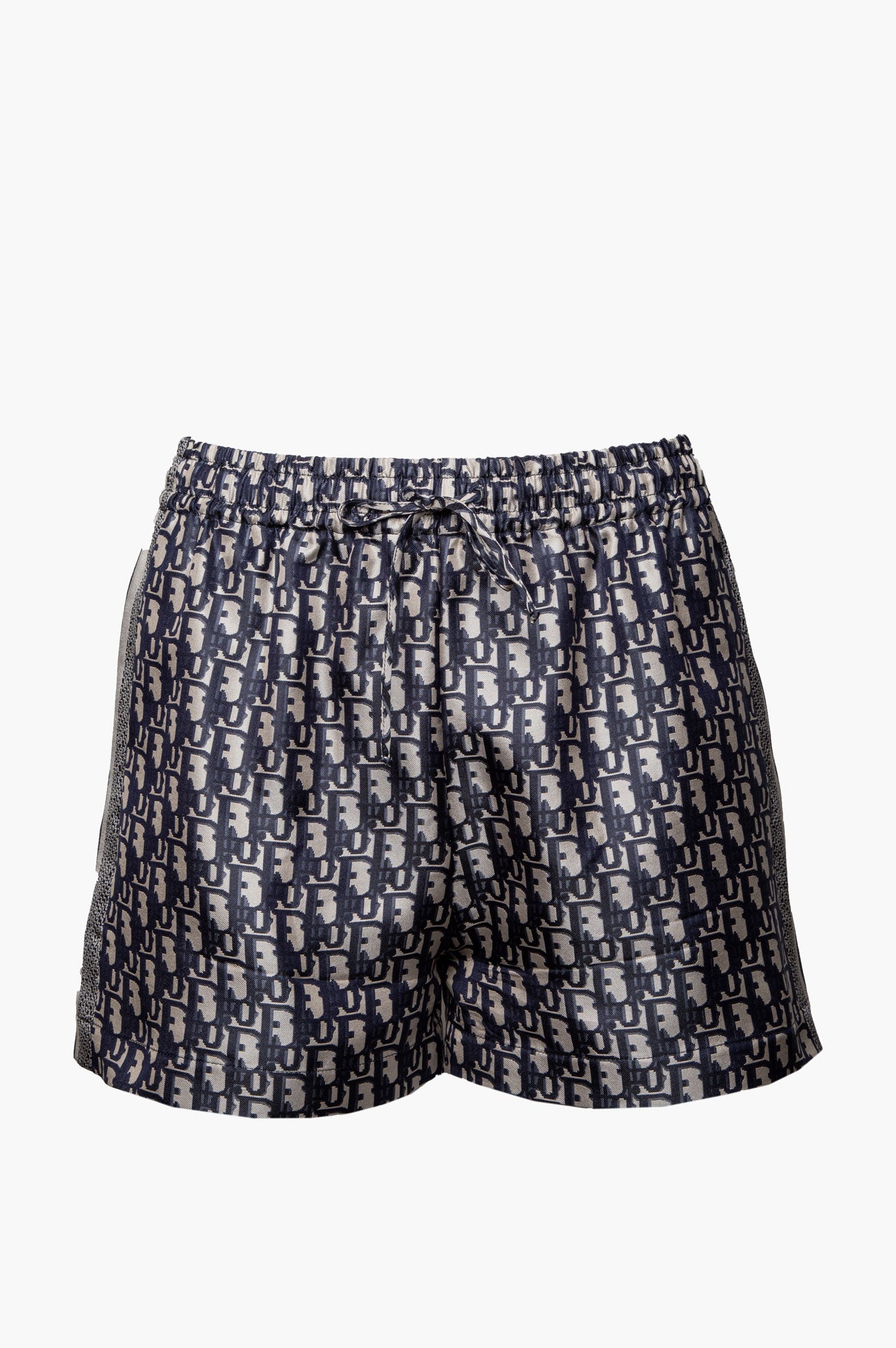 Christian Dior Blue Silk Oblique Chez Moi Shorts