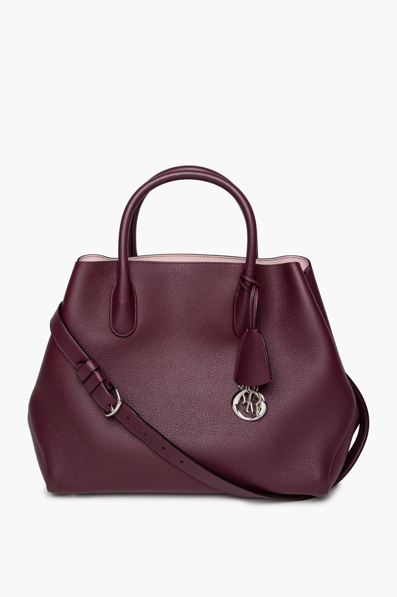 Christian Dior Burgundy Purple Open Bar Tote