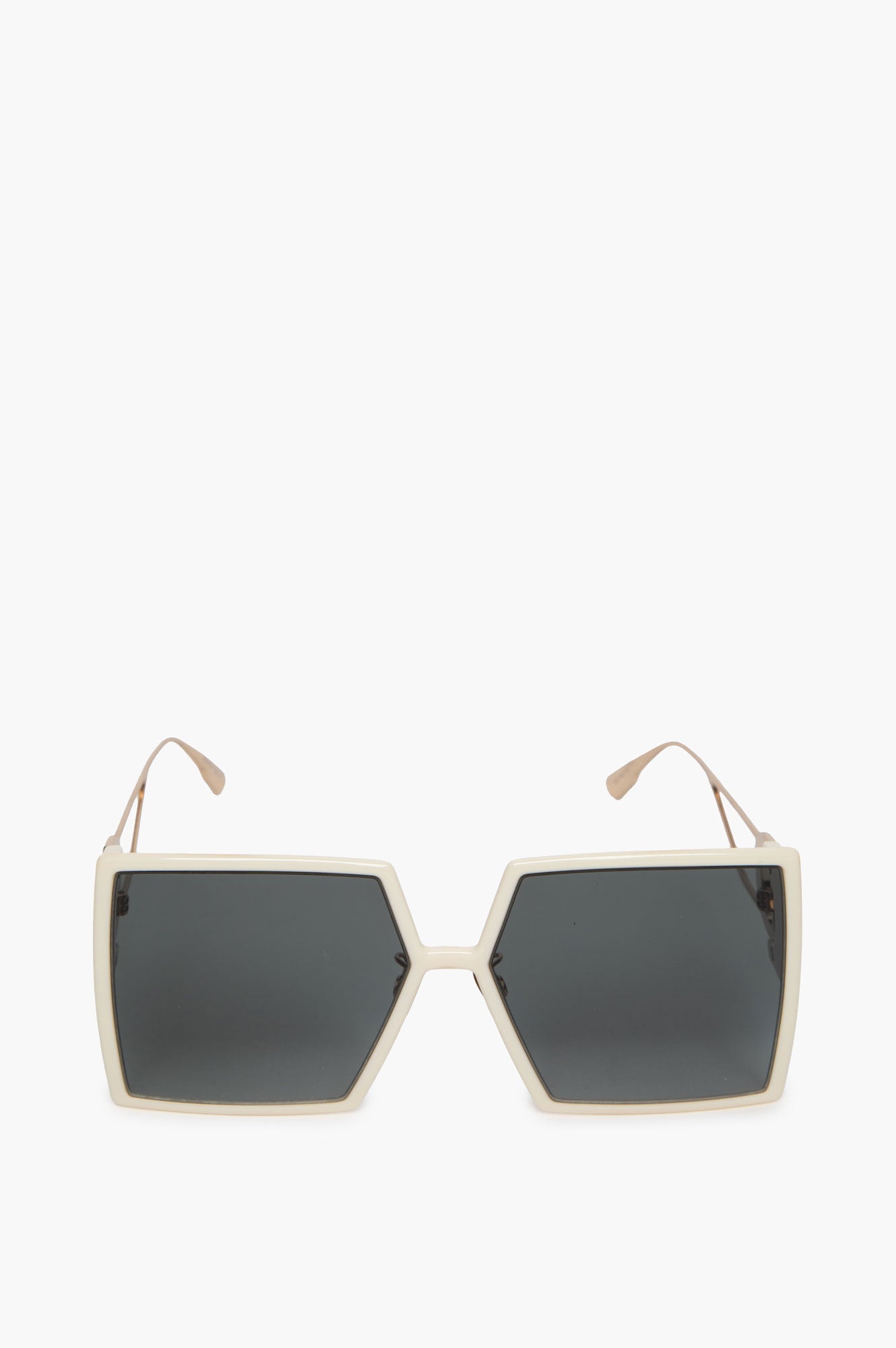 Christian Dior Cream Oversized Square 30 Montaigne Sunglasses