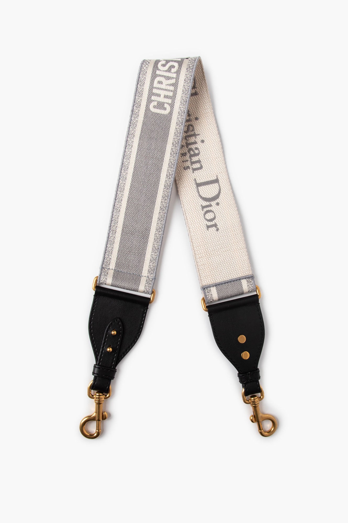 Christian Dior Grey Oblique Bag Strap