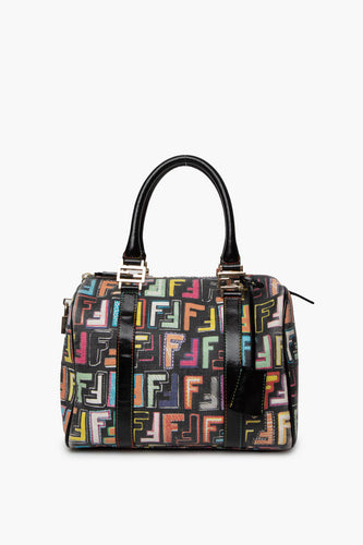 Fendi multicolor Rainbow Zucca Boston Bag