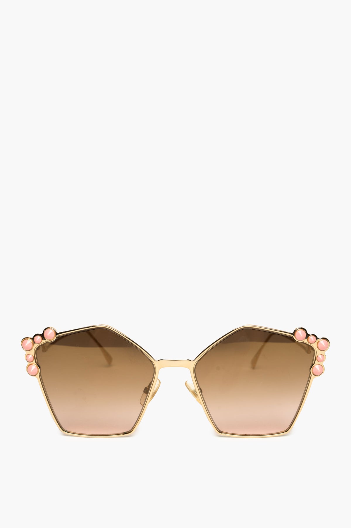 Fendi Pink Studded Gold Frame FF0261/S Sunglasses