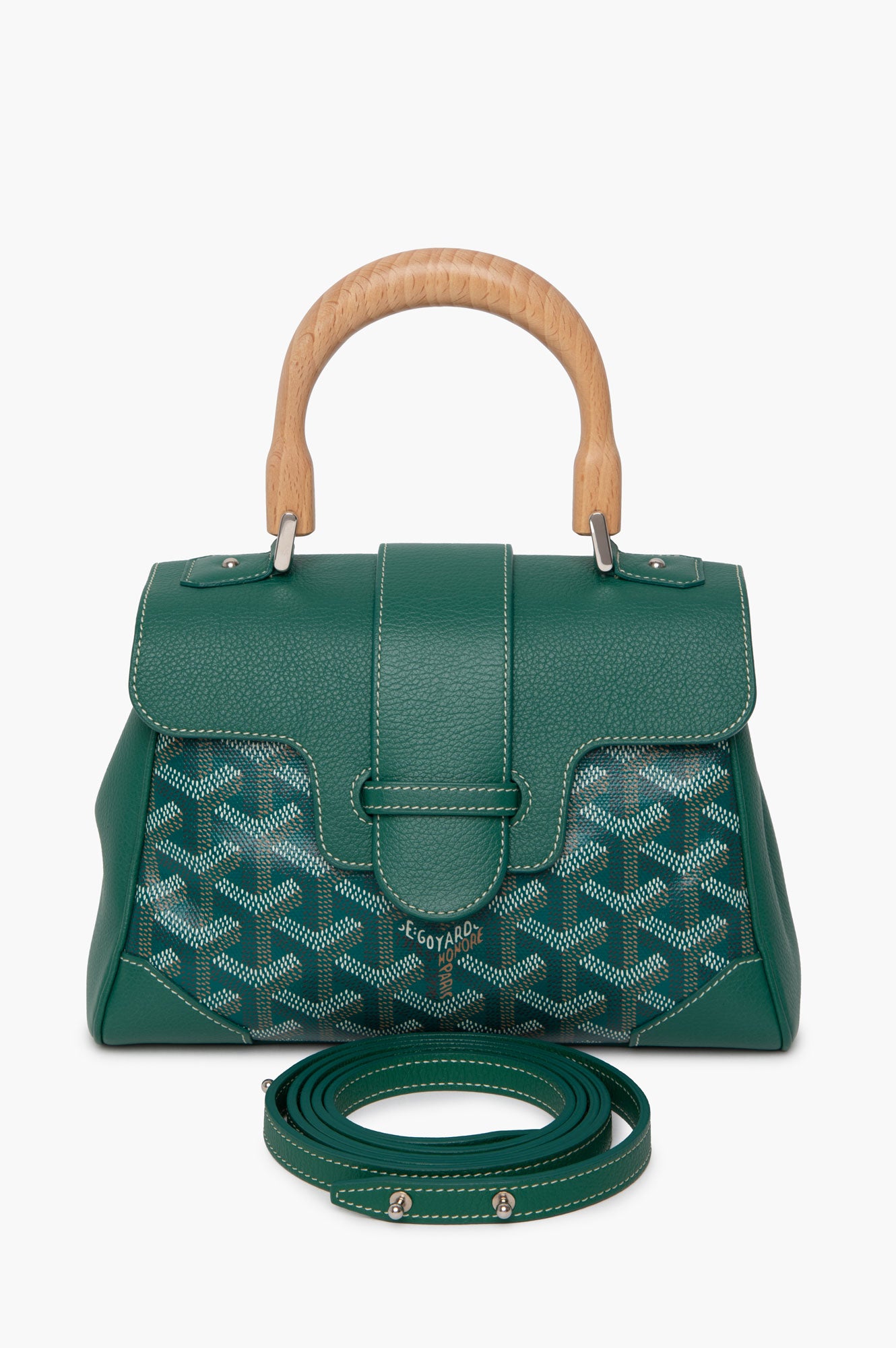 Goyard Green Goyardine Saïgon Souple Mini Bag