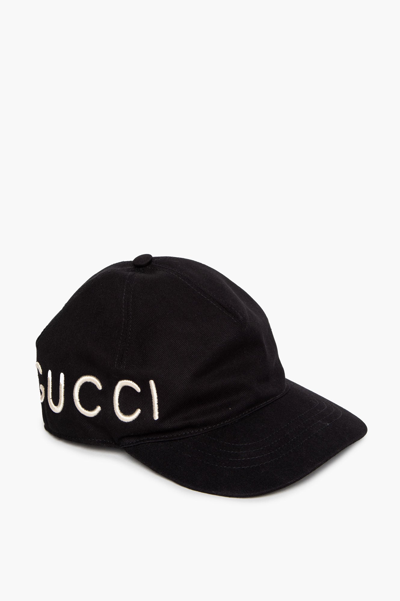 Gucci Black Cotton Loved Baseball Cap