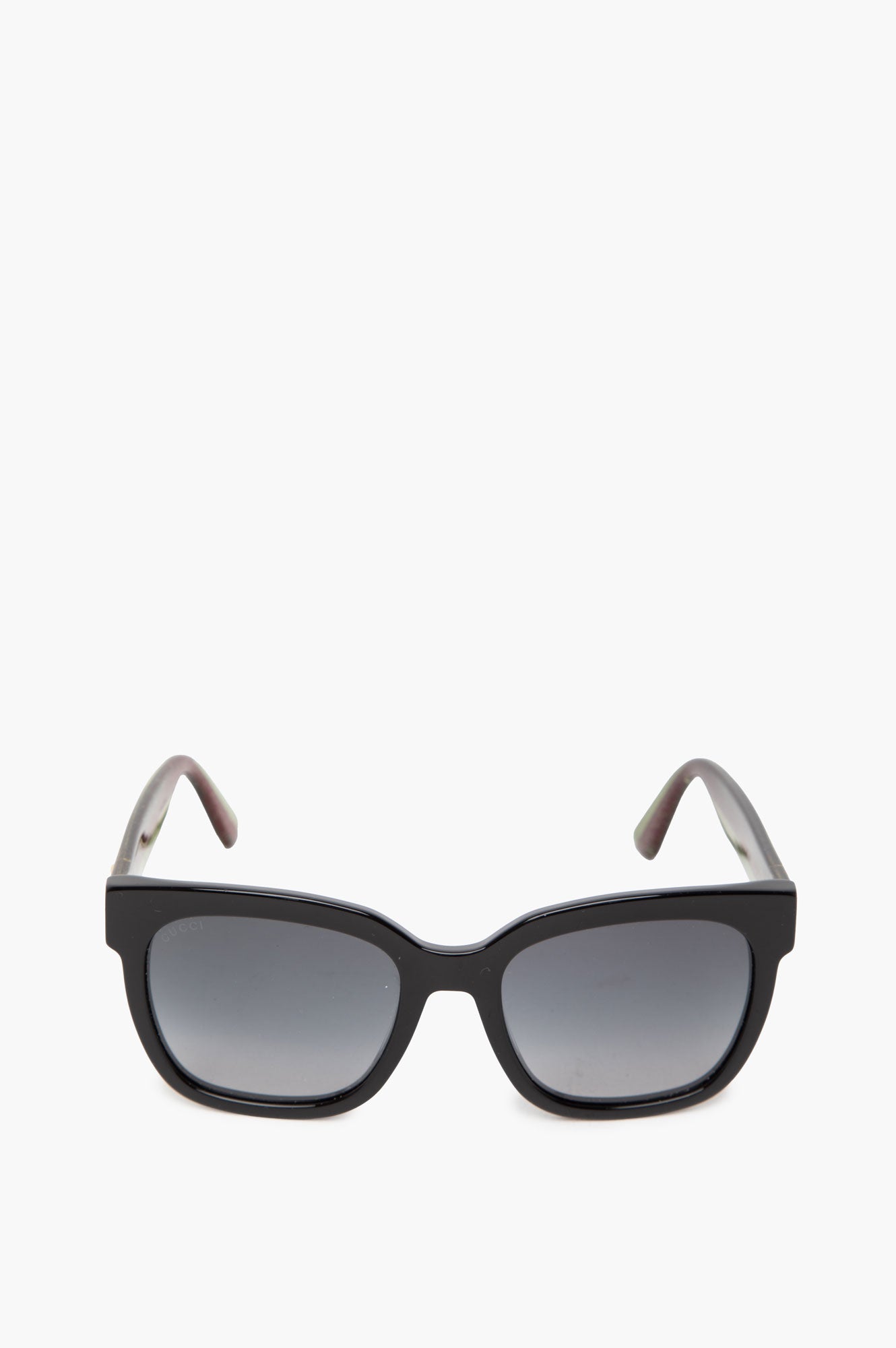 Gucci GG0034SN Black/Web Stripe Square Sunglasses