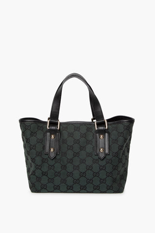 Gucci GG Green Canvas Tote Bag