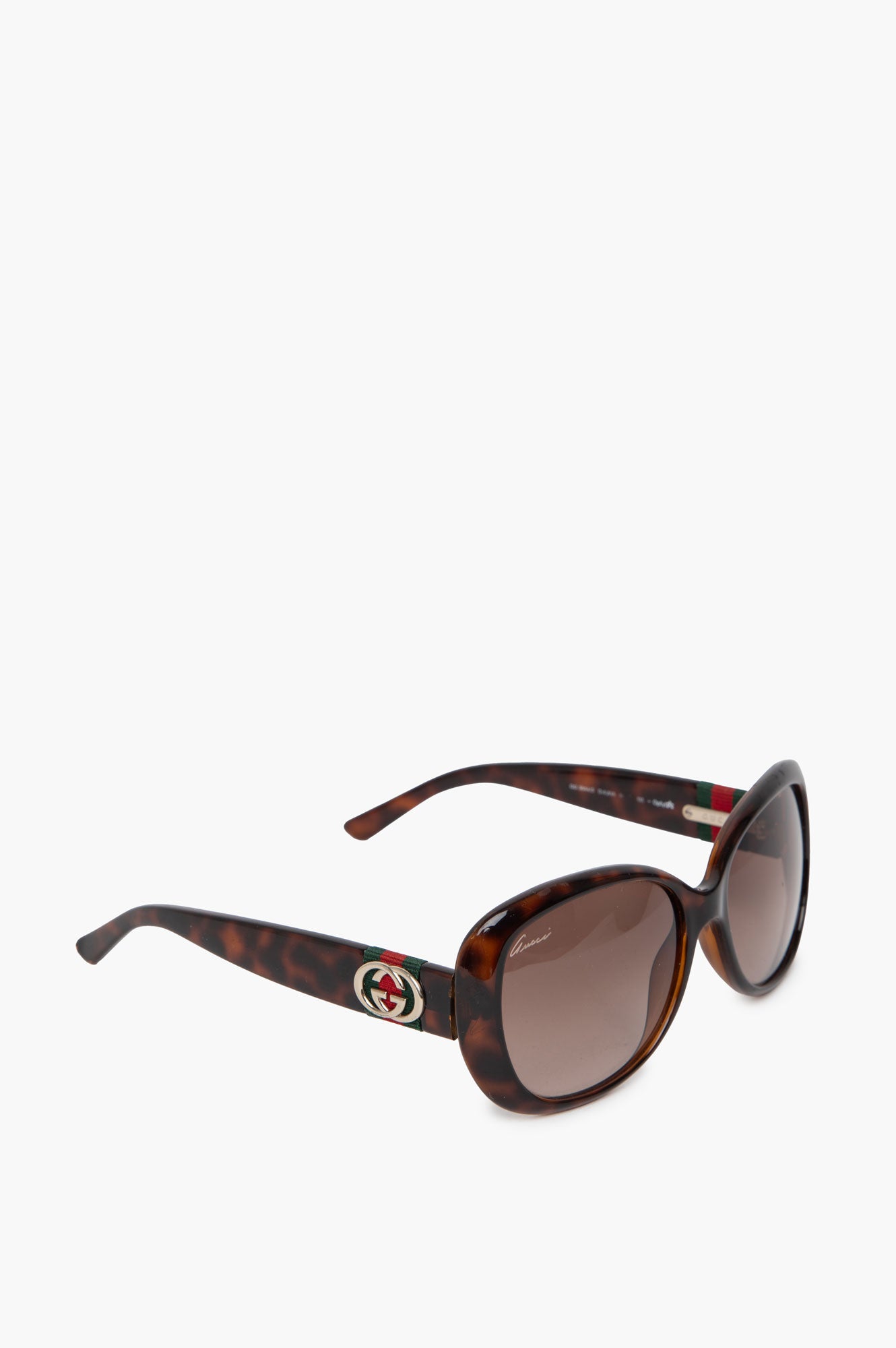 Gucci Havana Brown Web Temple 3644/S Sunglasses
