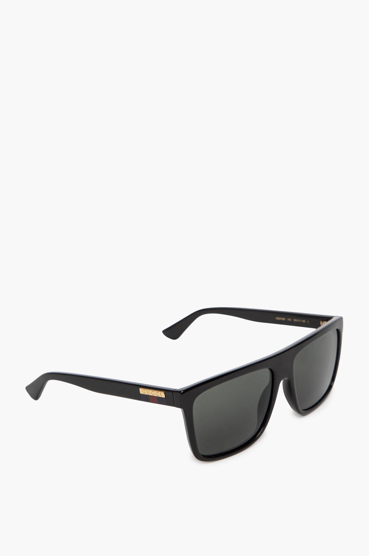 Gucci Polarized Black Acetate Flat Bridge Square GG0748S Sunglasses