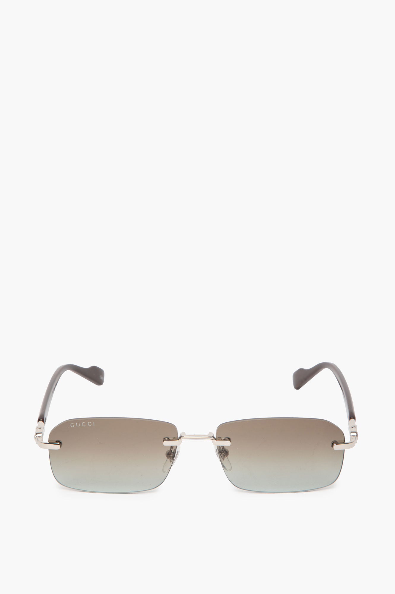 Gucci Rectangular Rimless Sunglasses
