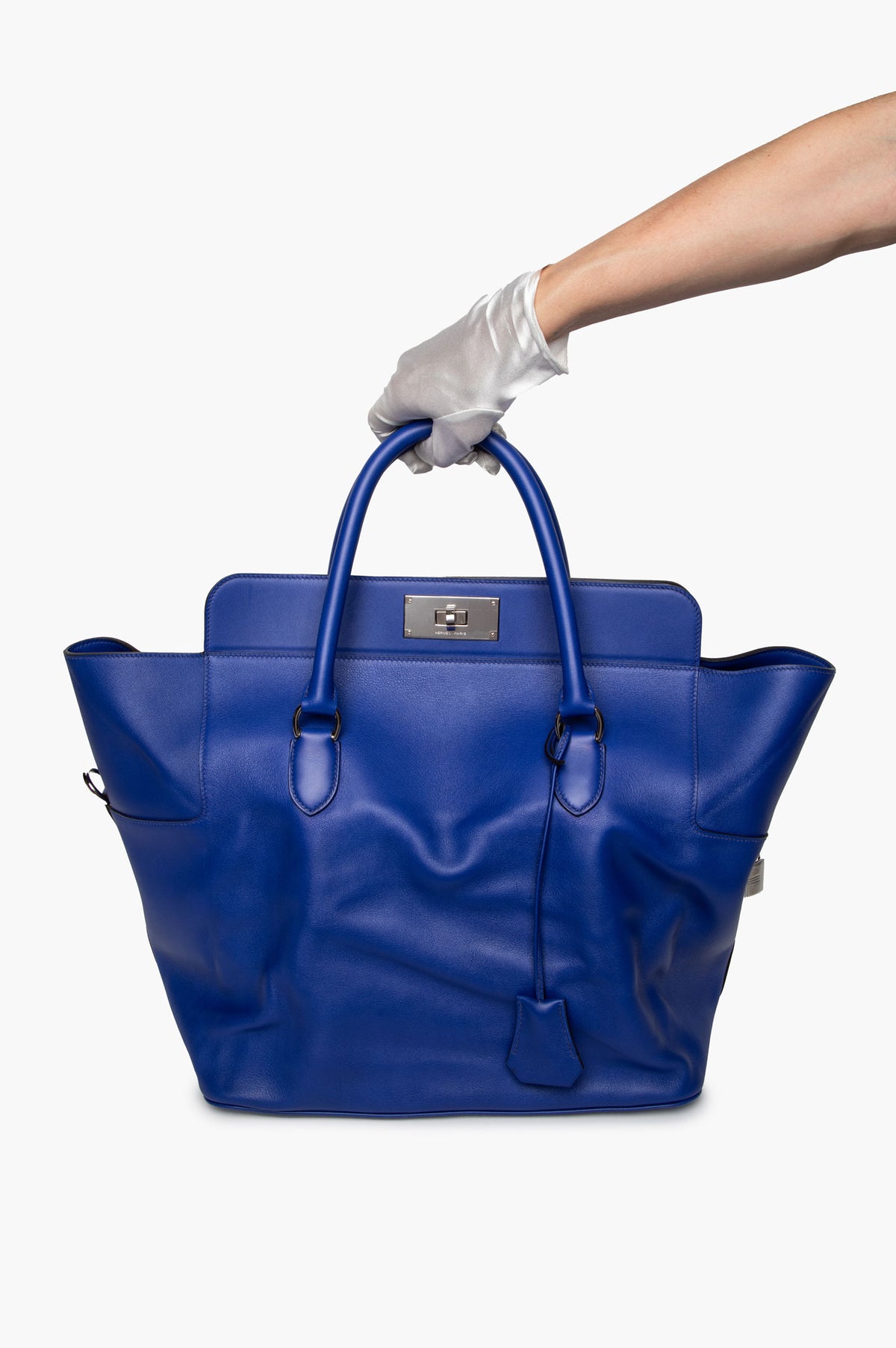 Hermès 2012 Bleu Electrique Swift Toolbox 33 Bag