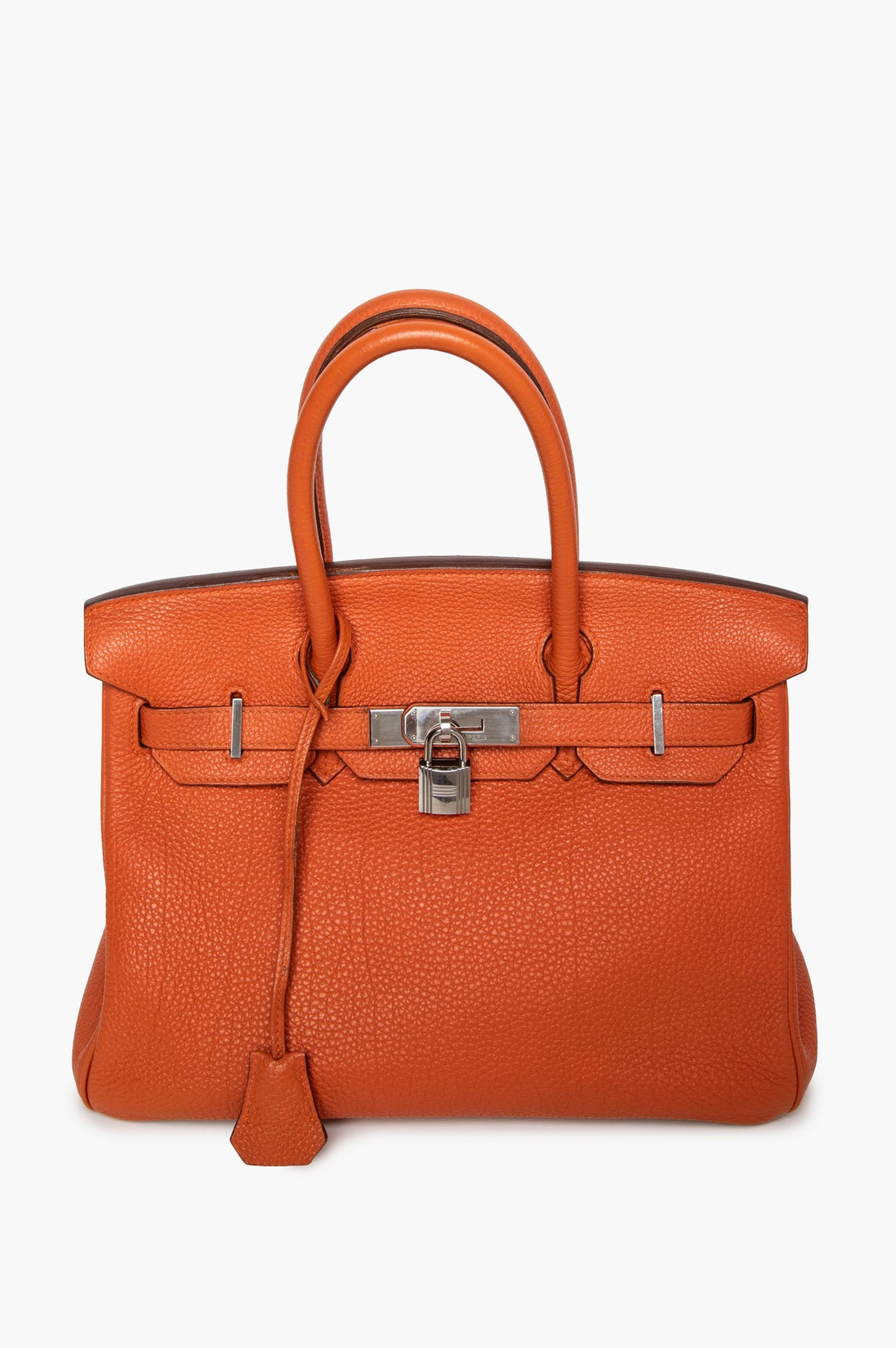 Hermès Birkin 30 Orange Togo Leather Palladium Hardware