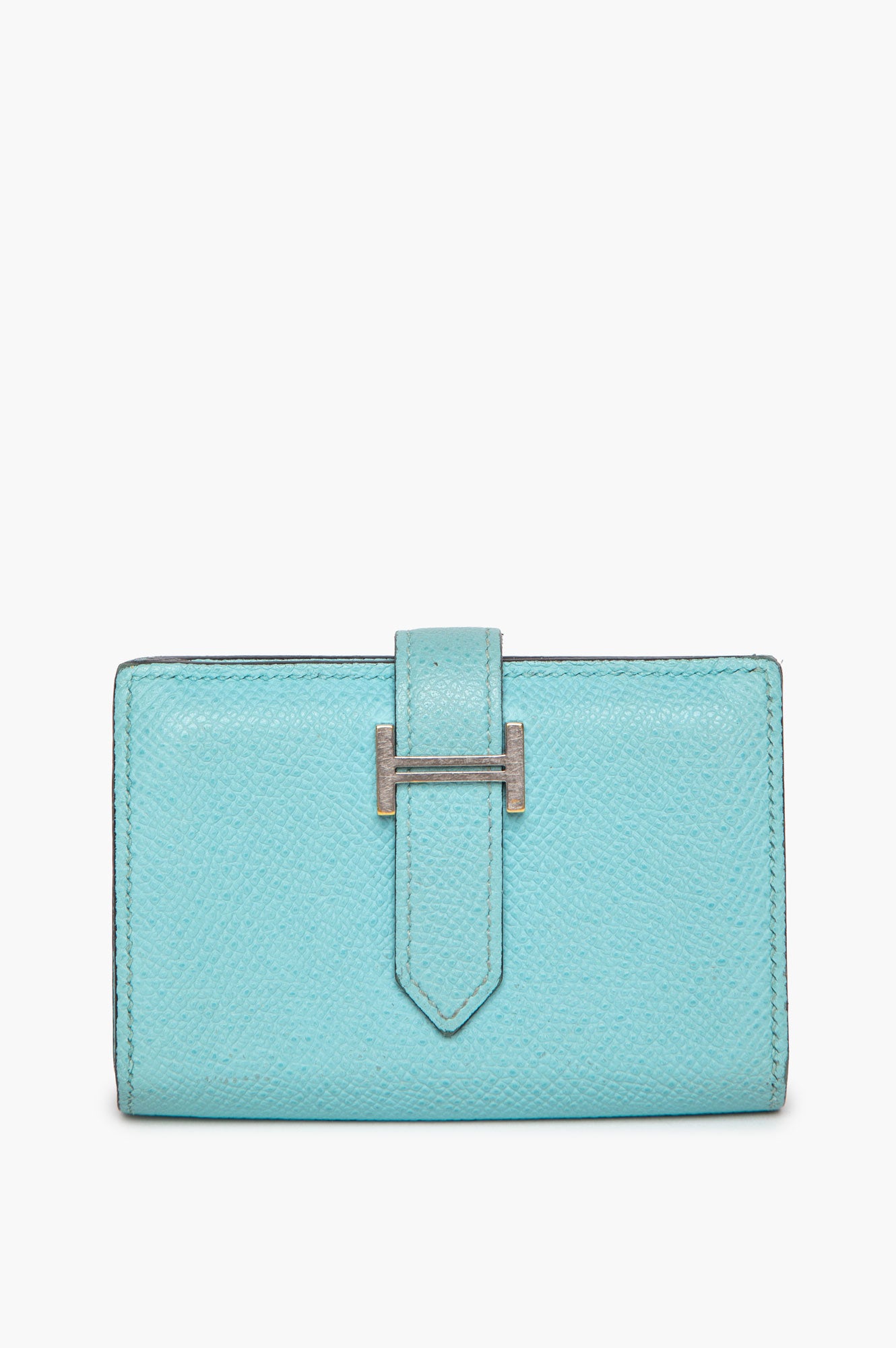 Hermès Bleu Atoll Epsom Bearn Card Holder