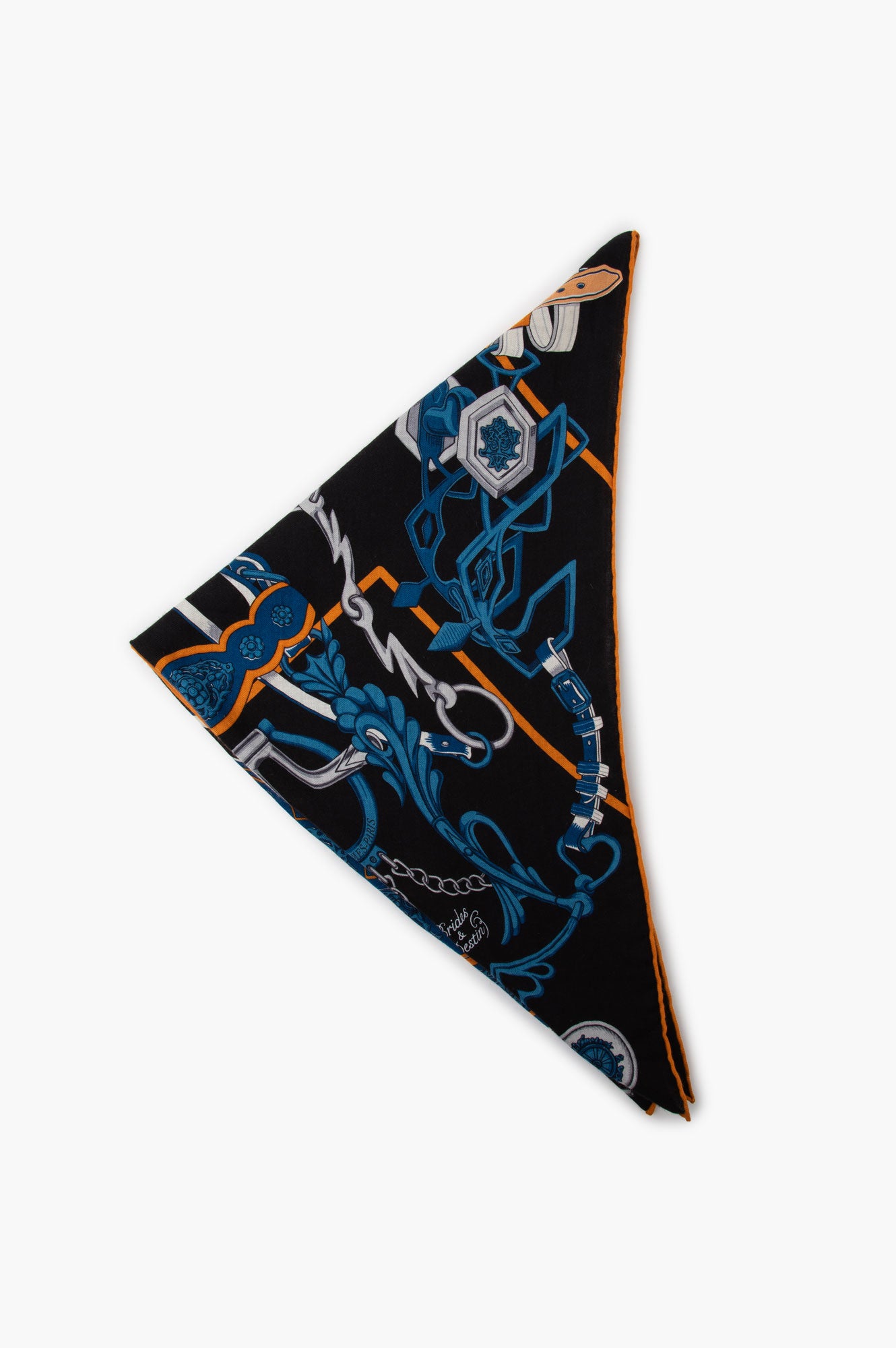 Hermès Cashmere-Silk Blend Brides & Destin Triangle Scarf
