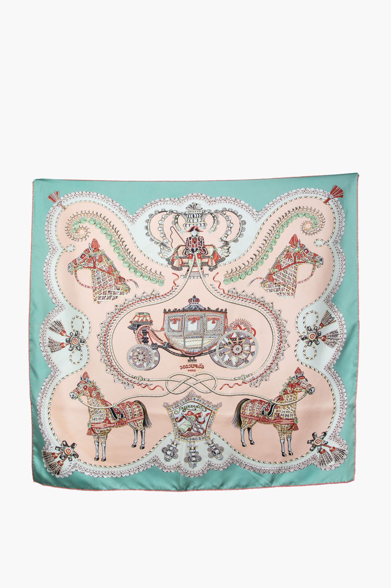 Hermès Claudia Stuhlhofer-Mayr Paperoles Silk Scarf 90