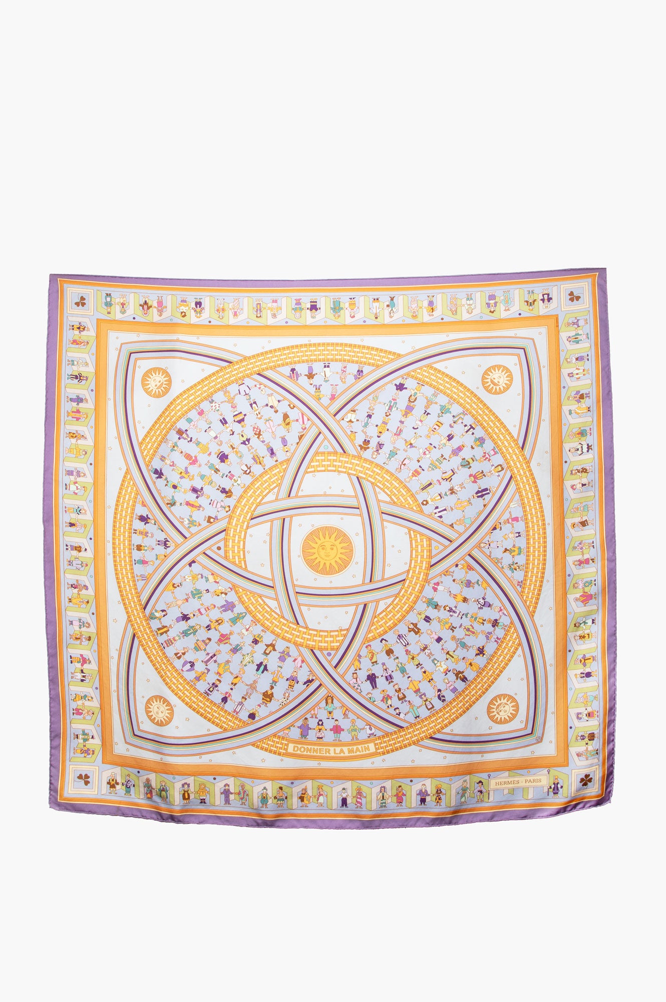 Hermès Donner La Main Silk Scarf 90