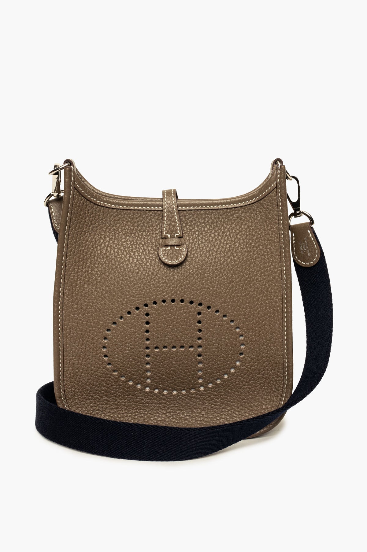 Hermès Mini Etoupe Clemence Indigo Strap Evelyne TPM Stamp U