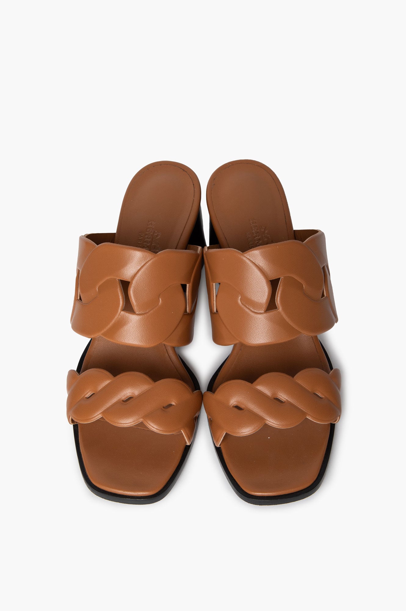 Hermès Naturel Nappa Gaby 60 Sandals Size 37