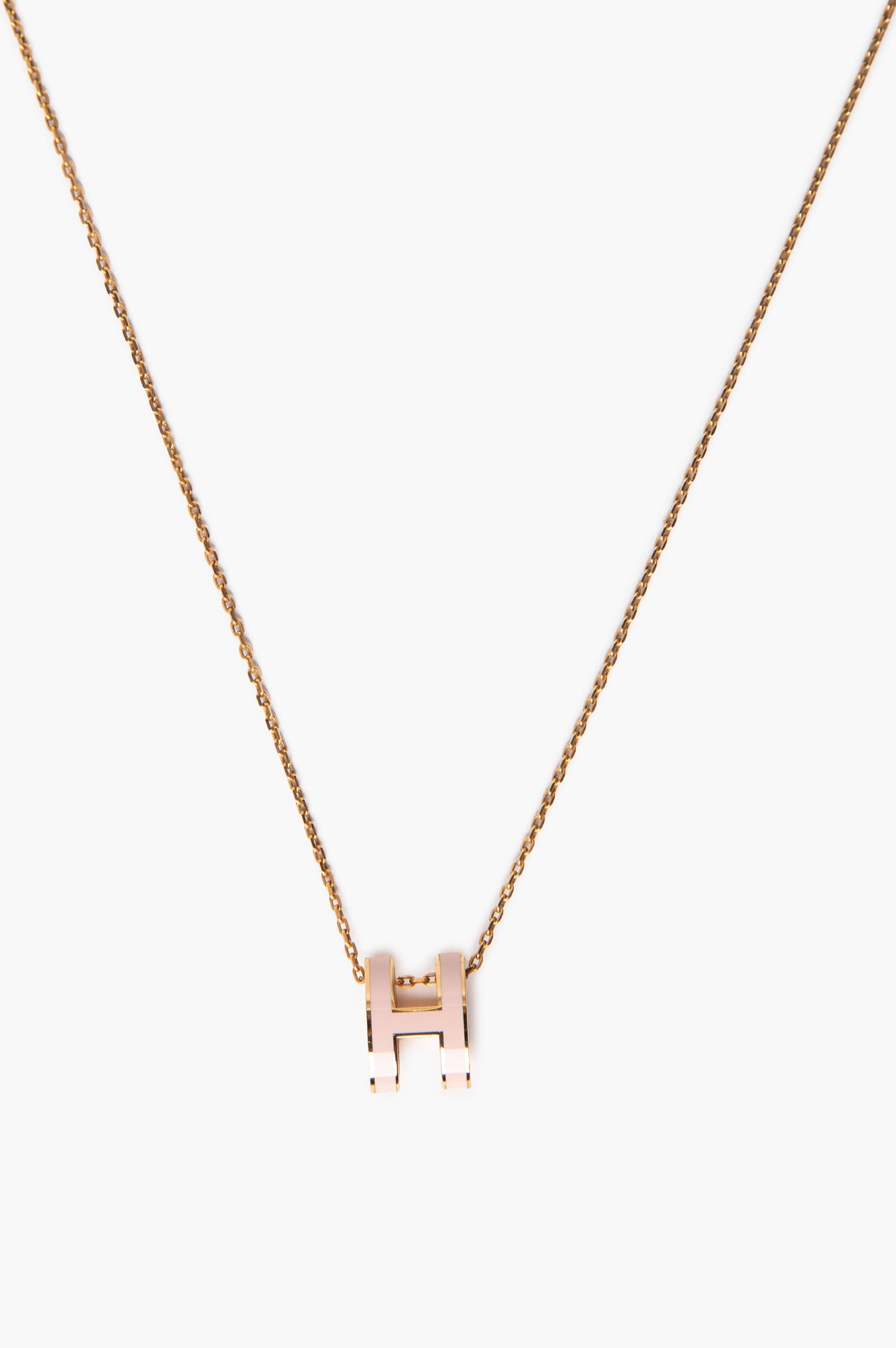 Hermès Rose/Gold Plated Pop H Necklace