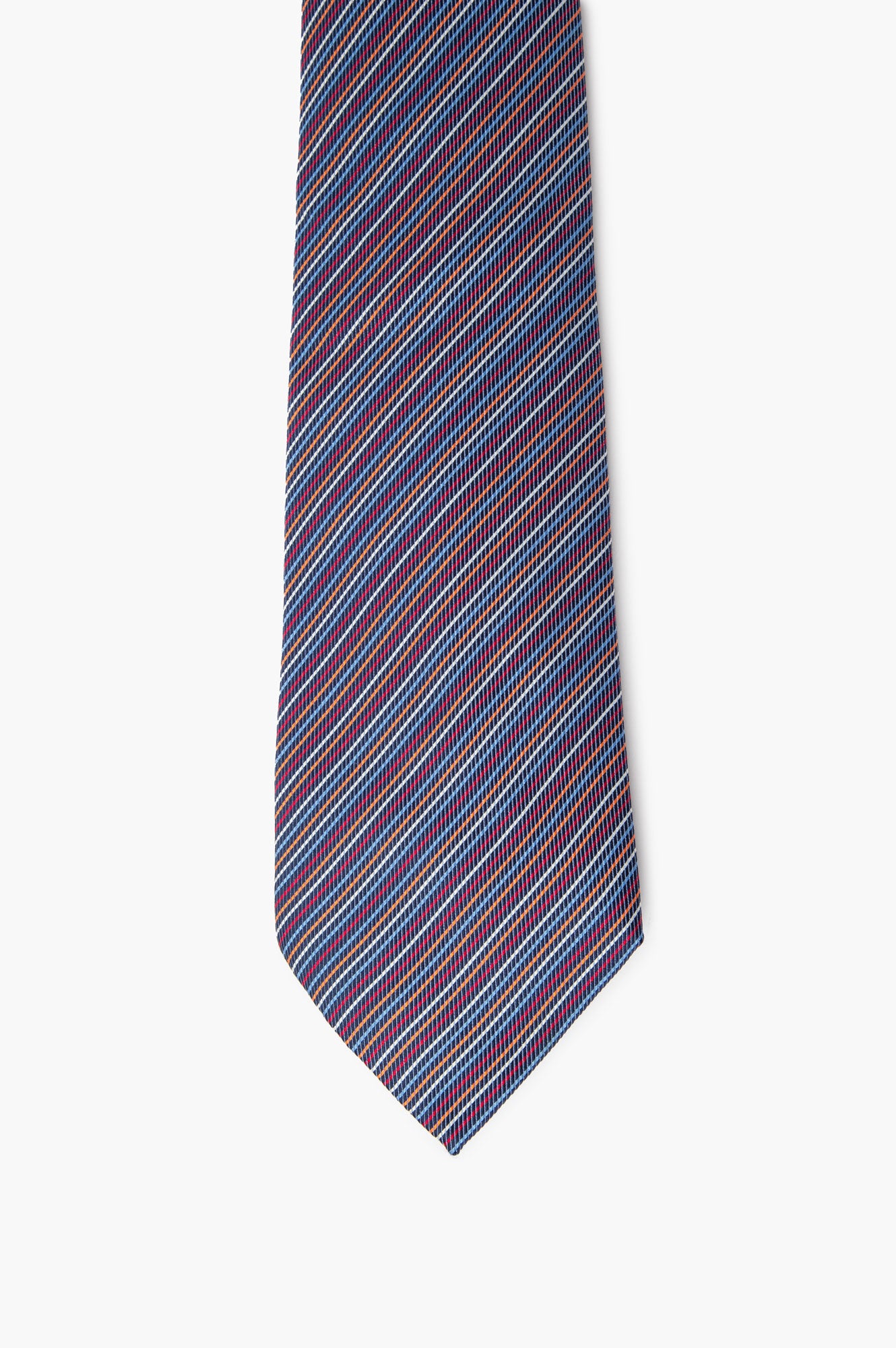 Hermès Silk Jacquard Diagonal Multi Stripe Tie