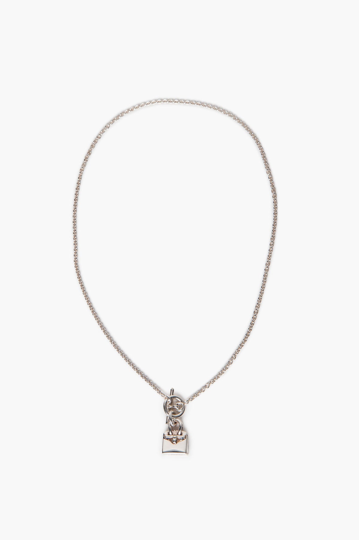 Hermès Sterling Silver Amulettes Birkin Pendant Necklace