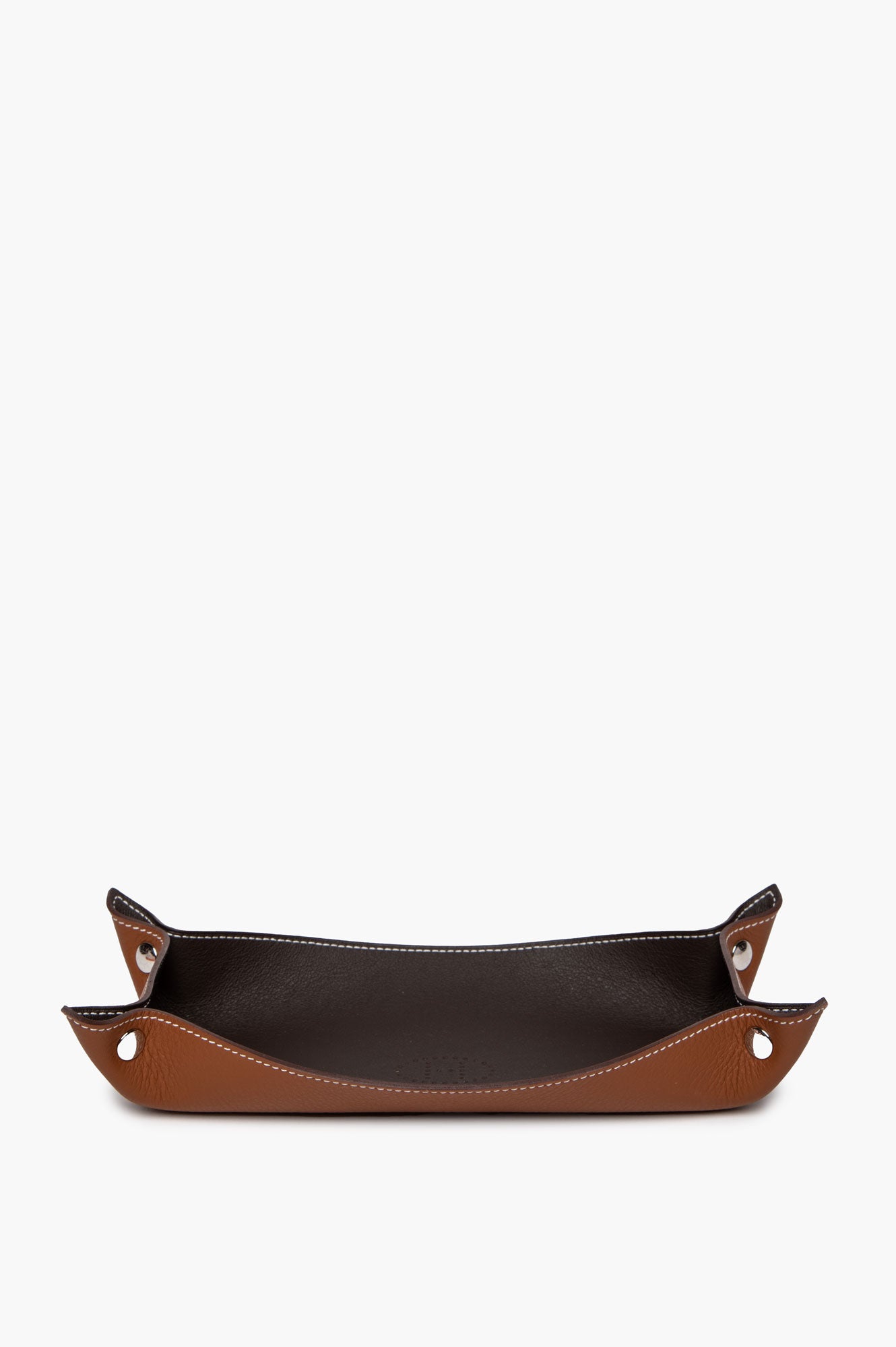 Hermès Ébène/Fauve Smooth Taurillon Leather Mises et Relances Desk Pen Tray