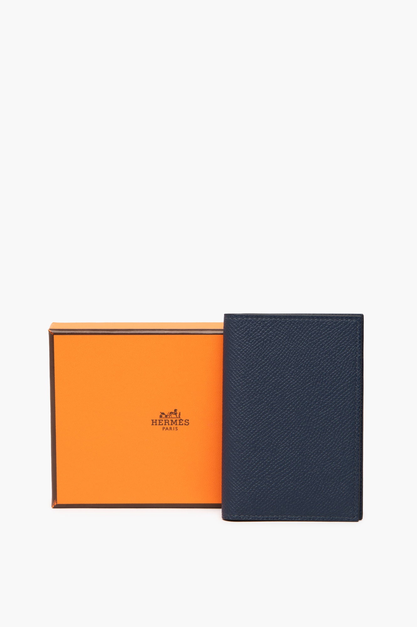 Hermes Bleu Indigo Taurillon Epsom MC Sq. Euclide Cardholder