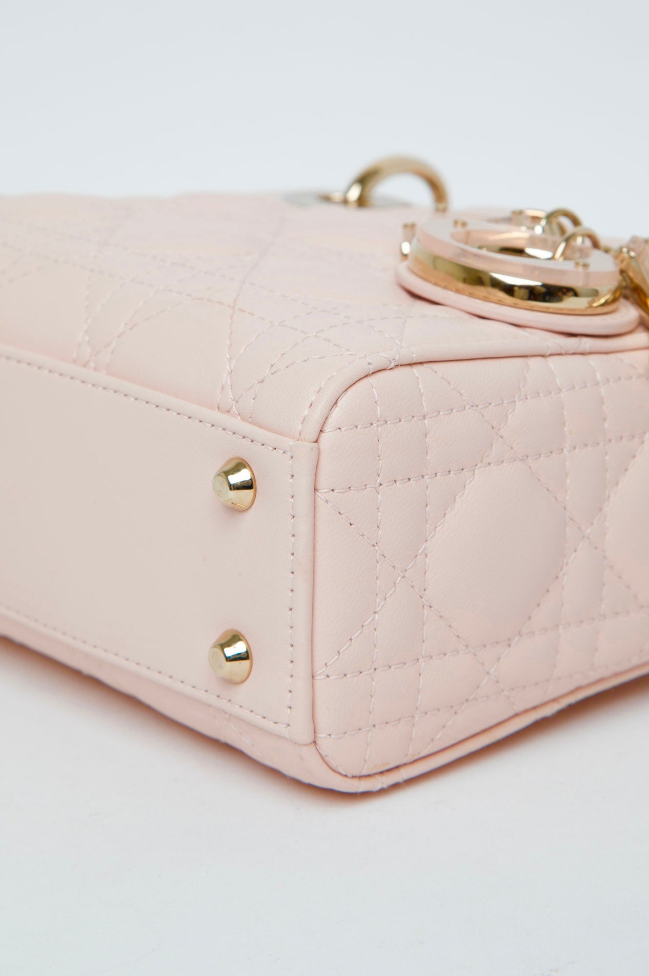 Christian Dior Pink Mini Lambskin Lady Dior Bag