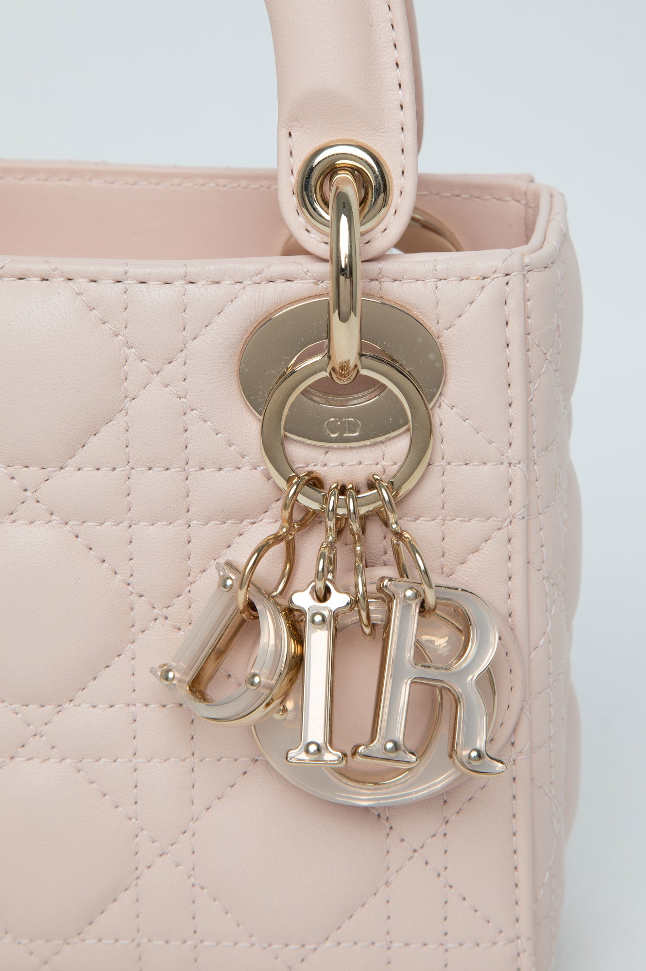 Christian Dior Pink Mini Lambskin Lady Dior Bag