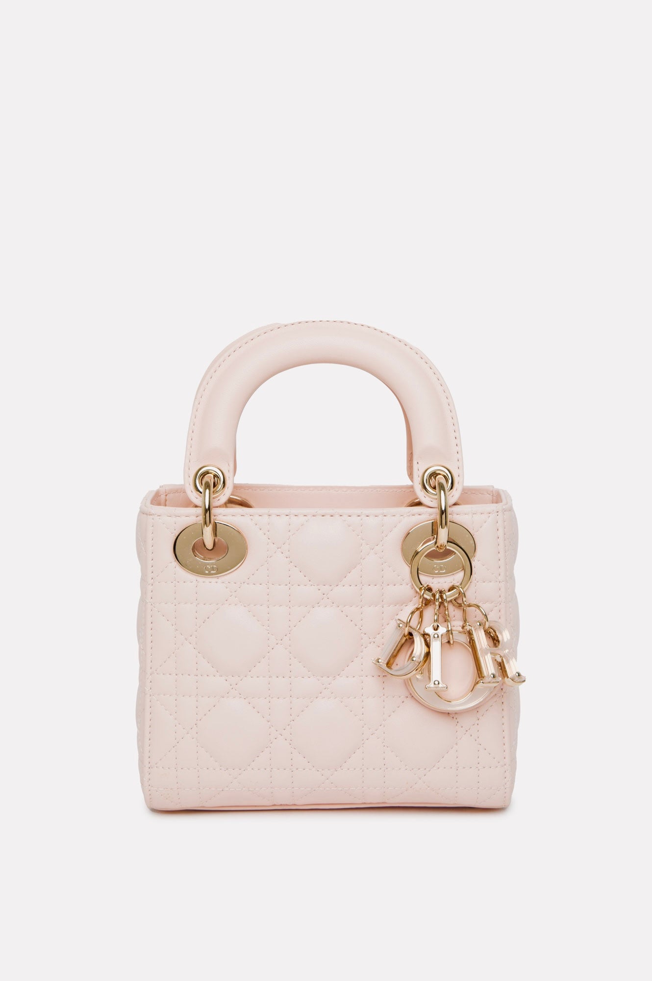Christian Dior Pink Mini Lambskin Lady Dior Bag
