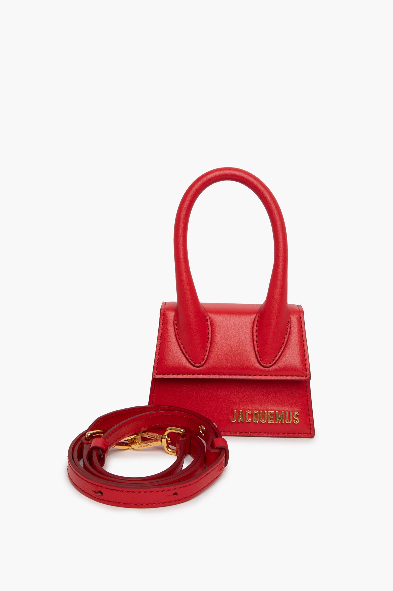 Jacquemus Red Le Chiquito Mini Bag With Strap