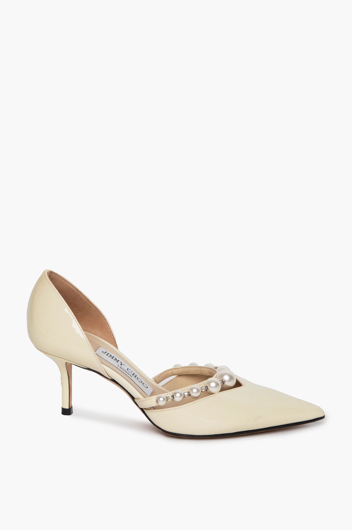 Jimmy Choo Metallic Glitter Fishnet Abel Stiletto Pumps Size 34.5