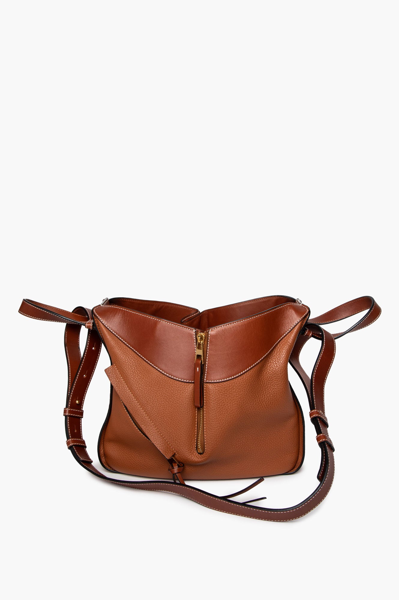 Loewe Brown Leather Medium Hammock Bag