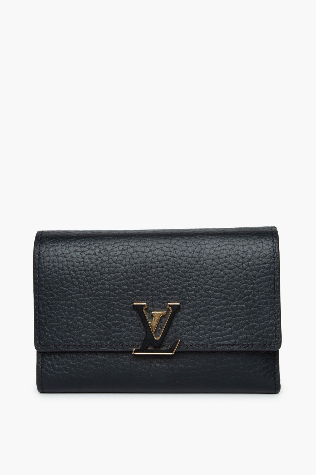 Louis Vuitton Black Capucines Compact Wallet