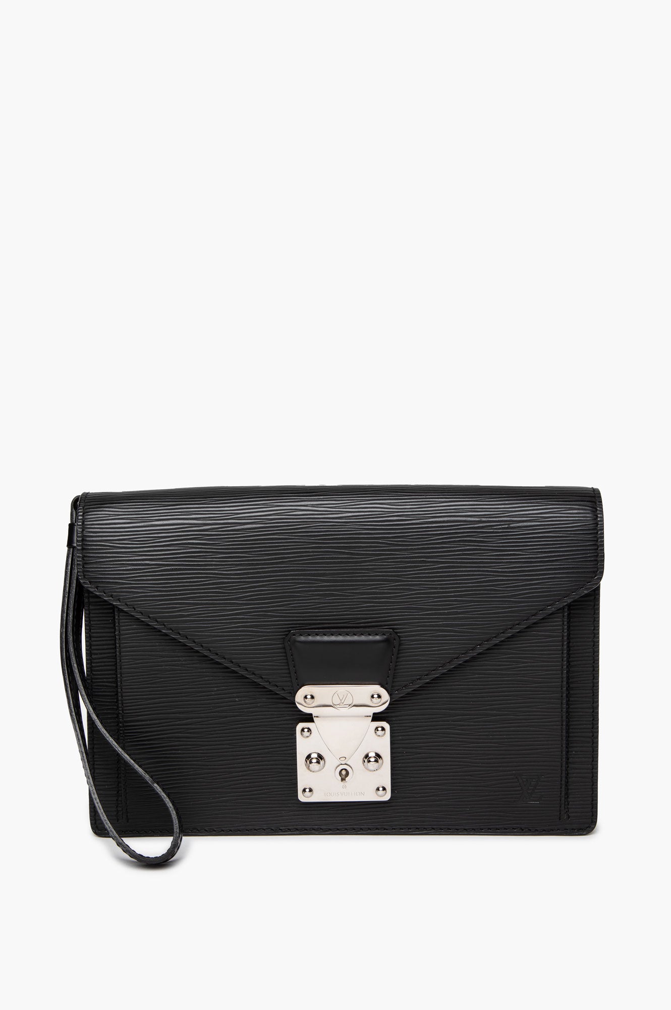 Louis Vuitton Black Epi Pochette Sellier Dragonne Clutch