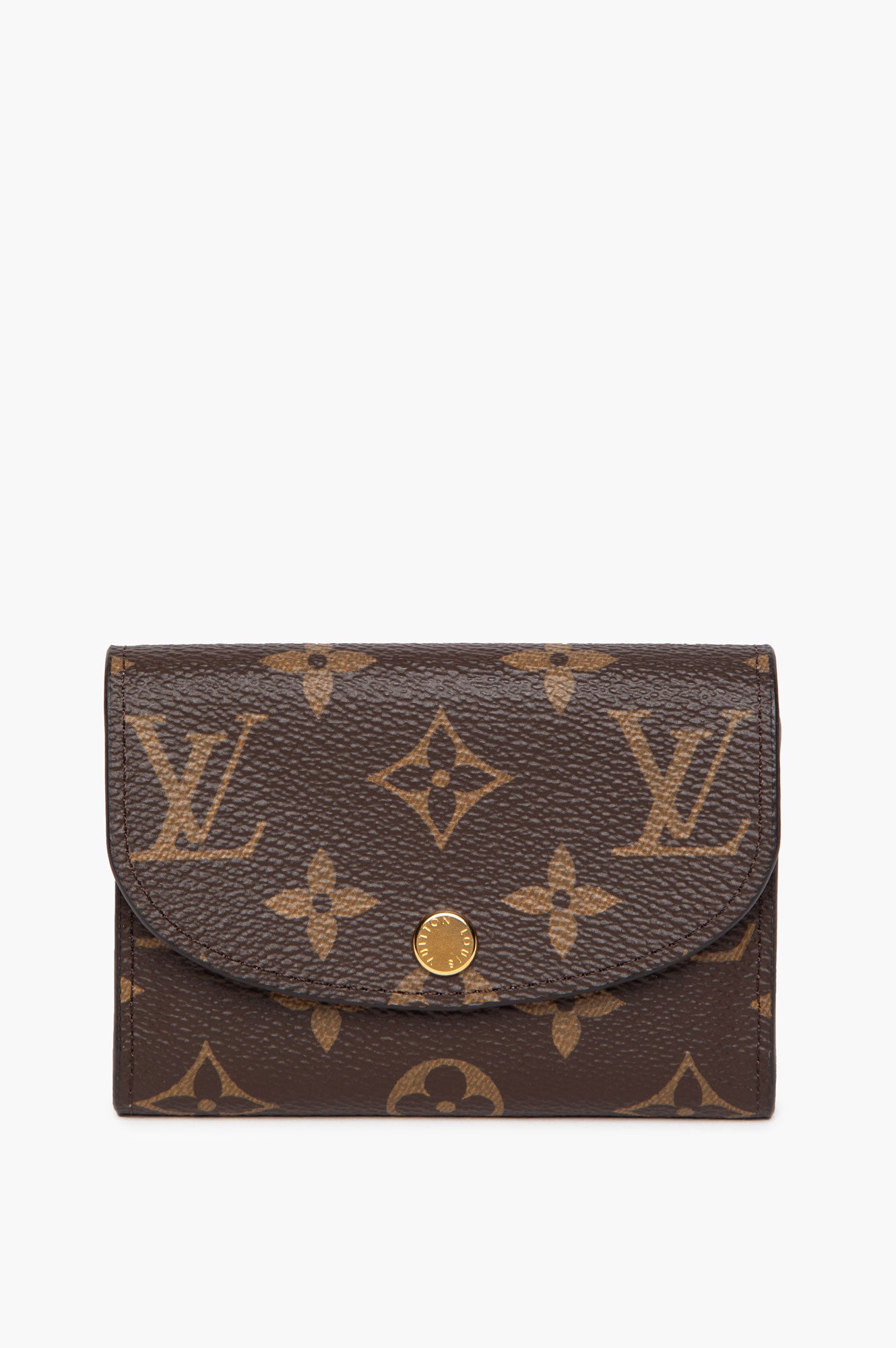 Louis Vuitton Light Pink Leather Lined Monogram Canvas Rosalie Coin Purse