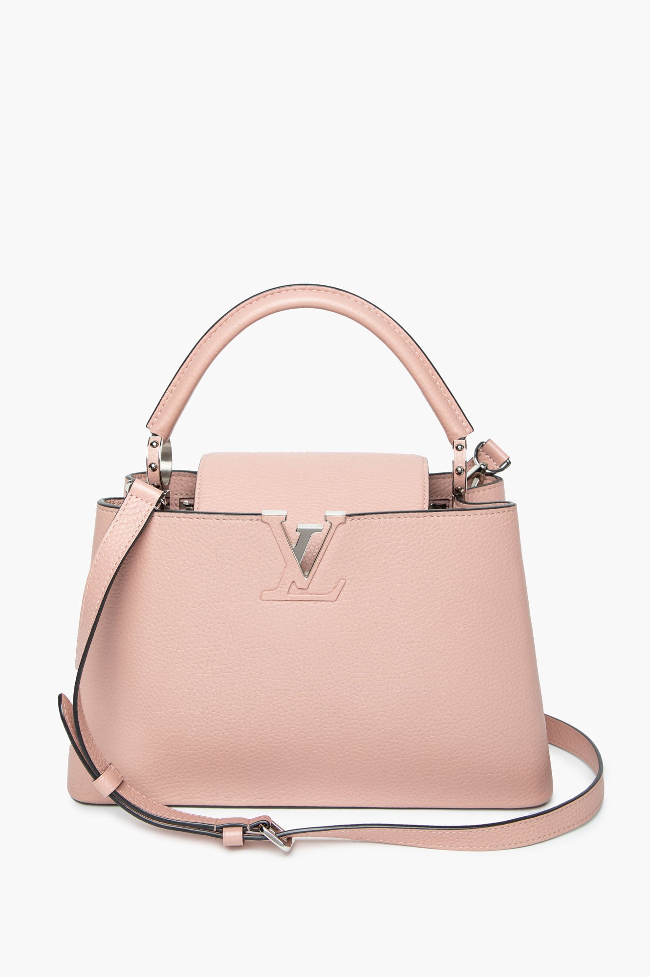 Louis Vuitton Magnolia Pink Taurillon PM Capucines Bag