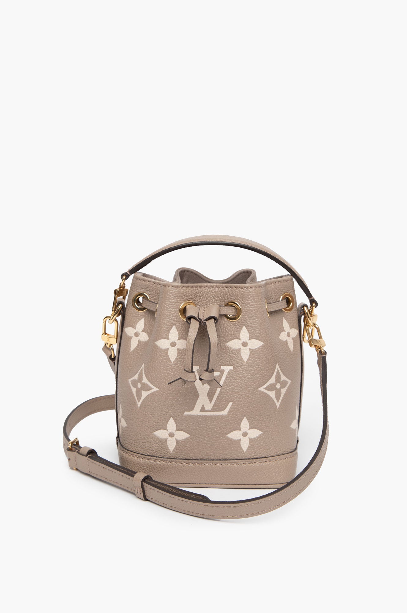 Louis Vuitton  Nano Noé Bicolore Tourterelle Creme Monogram Empreinte