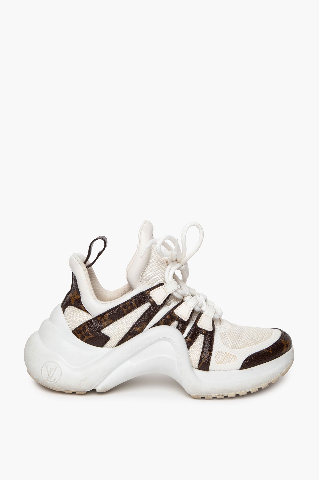 Louis Vuitton White/Monogram Canvas LV Archlight Sneakers Size 36.5