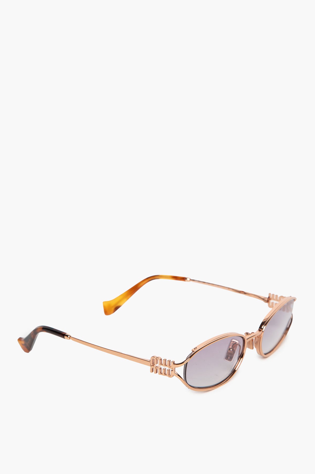 Miu Miu Rose Gold Oval Gradient C51S Sunglasses