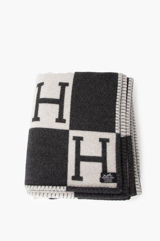 Hermes Black and White Avalon III Throw Blanket