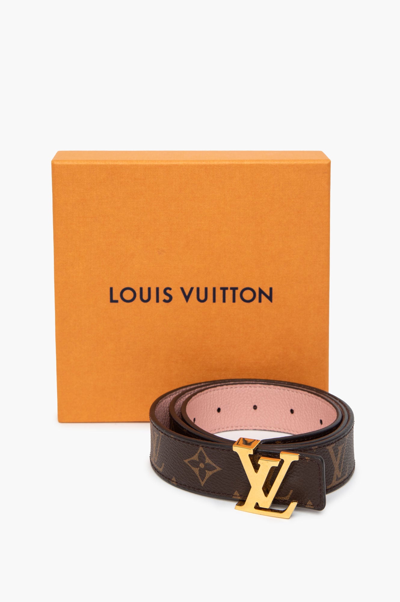 Louis Vuitton Monogram/Pink Reversible Belt Size 85